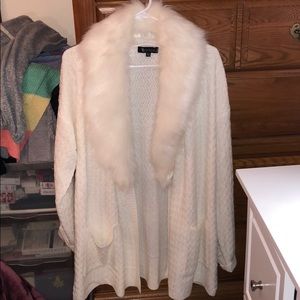 White Fur Sweater - Ladies Medium